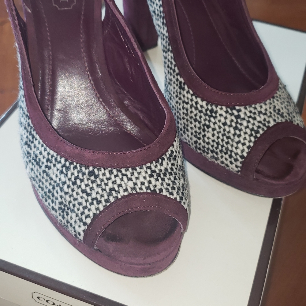 Tweed Coach heels